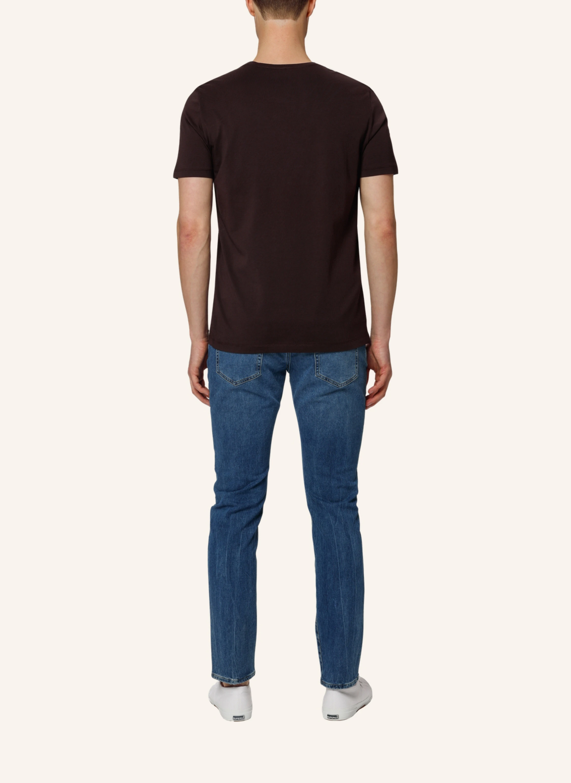 TRUSTED HANDWORK Round Neck 1/2-Sleeve T-Shirt