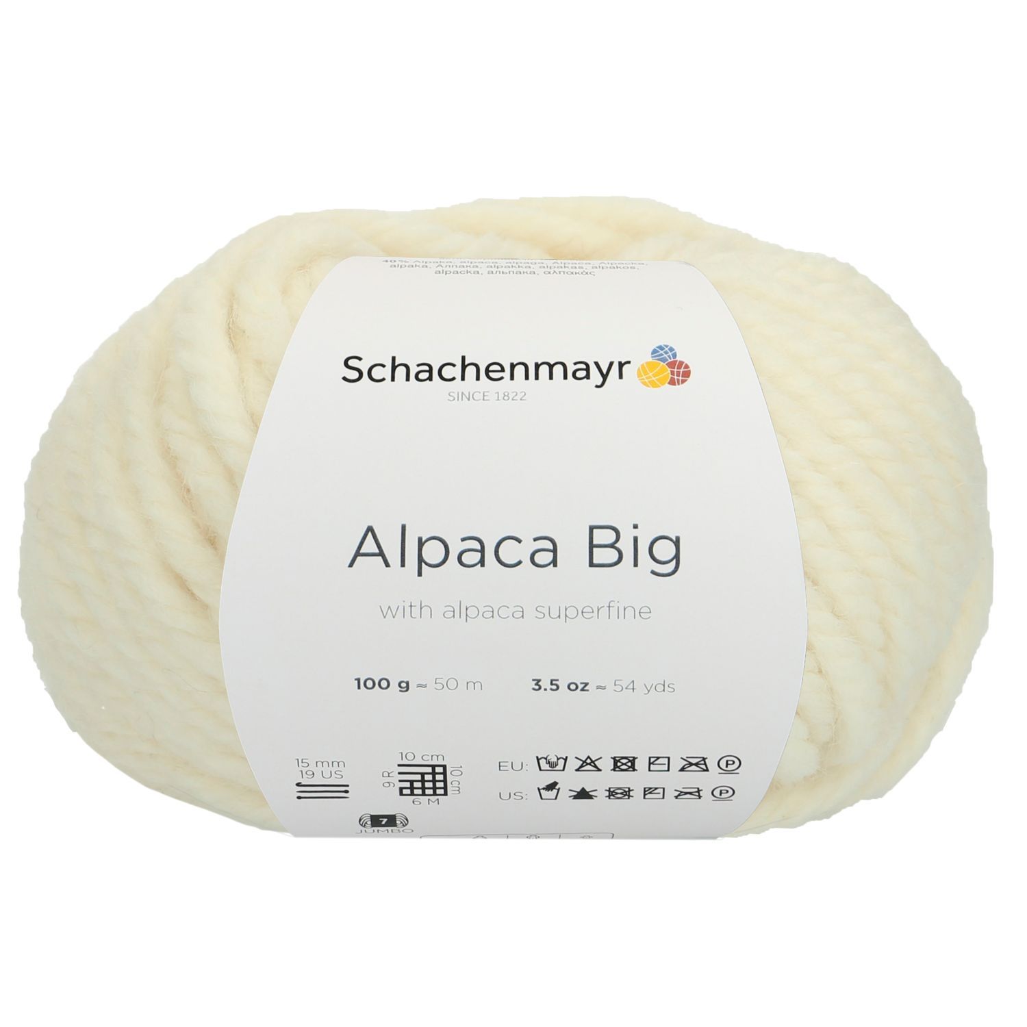 Handstrickgarn ALPACA BIG - cloud - 100g