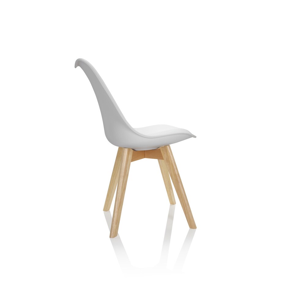 Schalenstuhl 4er Pack SCANDI Kunststoff ohne Armlehnen hjh OFFICE