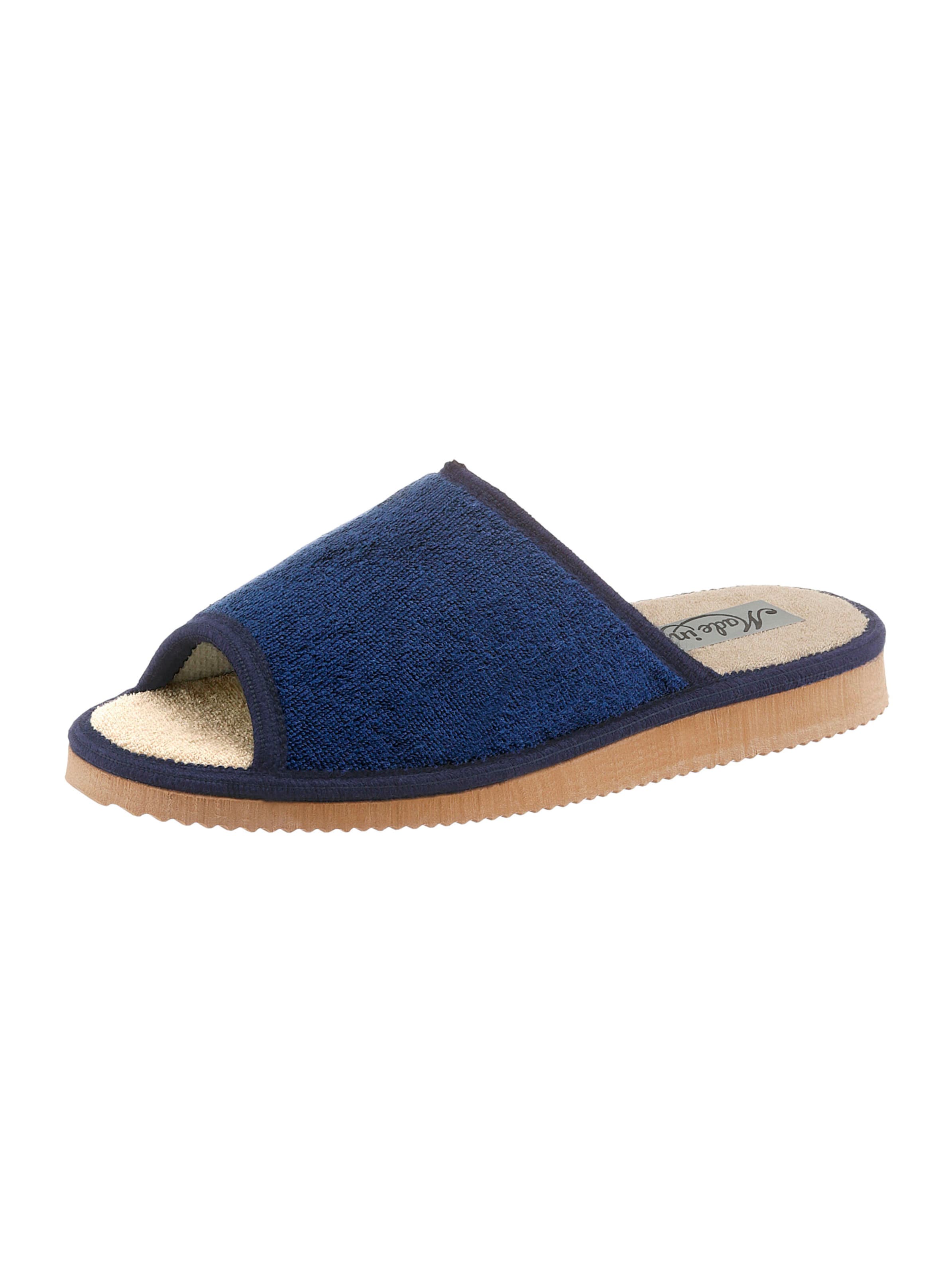 Pantoffel in blau + marine