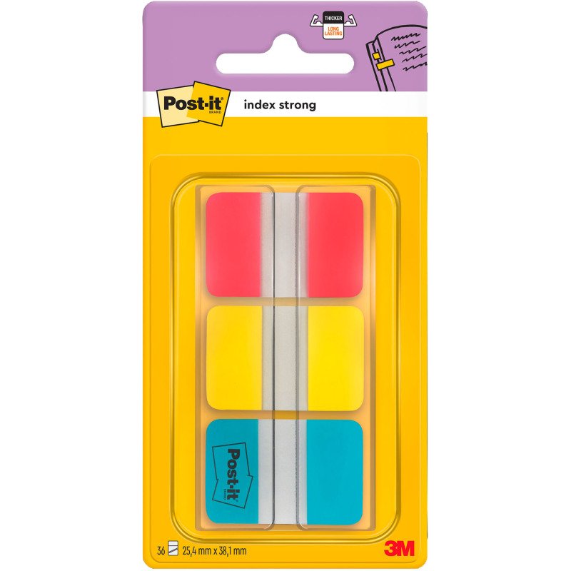 Marque-pages rigide uni classique Post-It - distributeur de 66 index