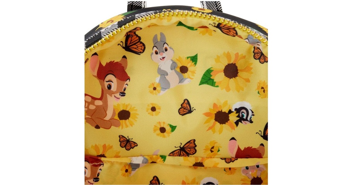 Bambi Sunflower Friends Mini Backpack, 26 cm rugzak  (Zwart/geel)