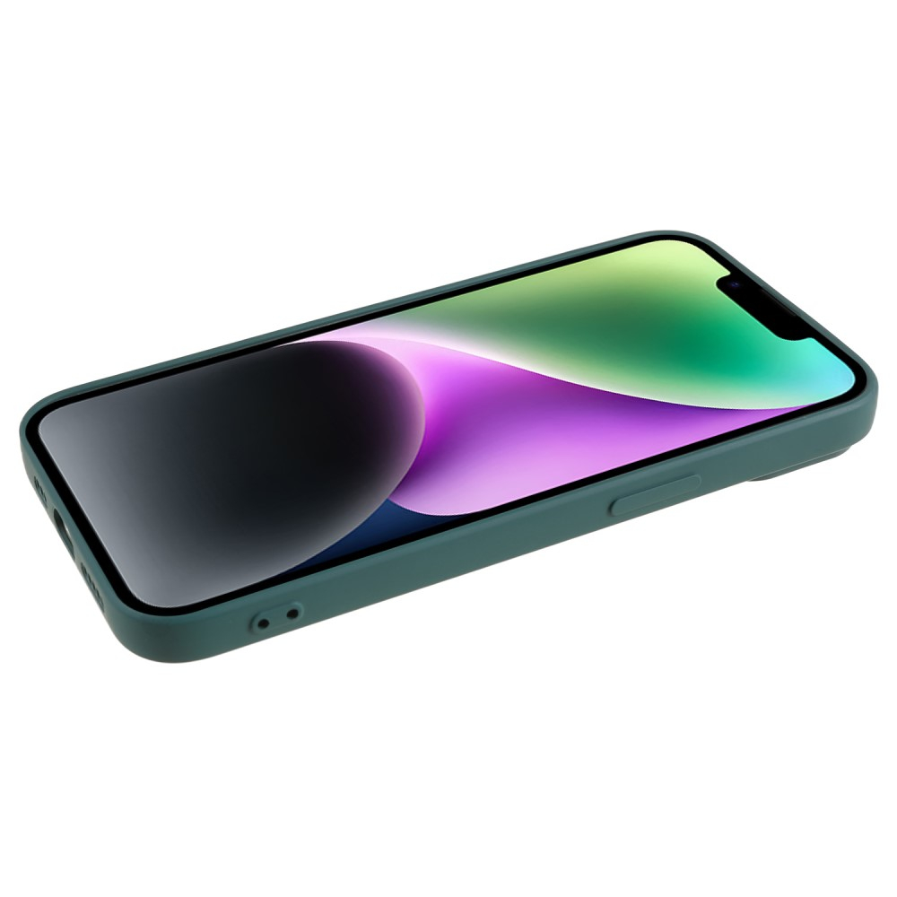 iPhone 15 Gummi Case Hülle mit Kameraschutz - Dunkelgrün (Matt)