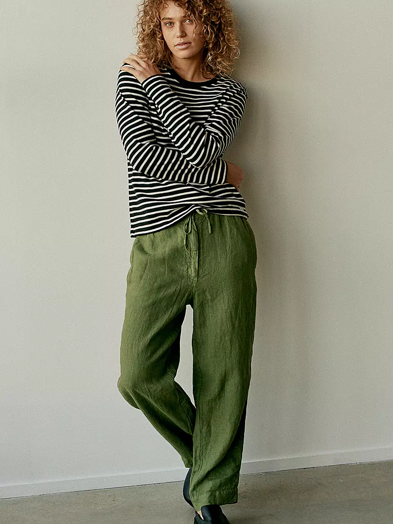 PENN&INK Leinenhose  olive