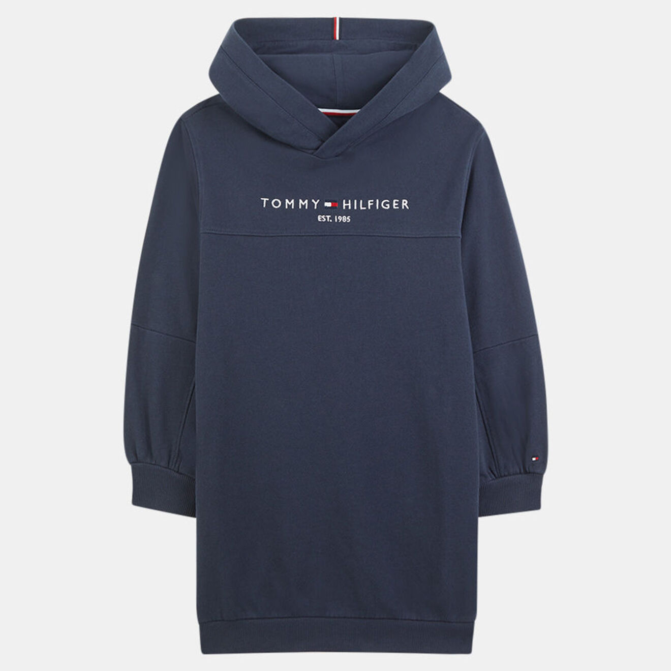 Tommy Hilfiger Robe sweat en Coton molletonné à capuche bleu marine
