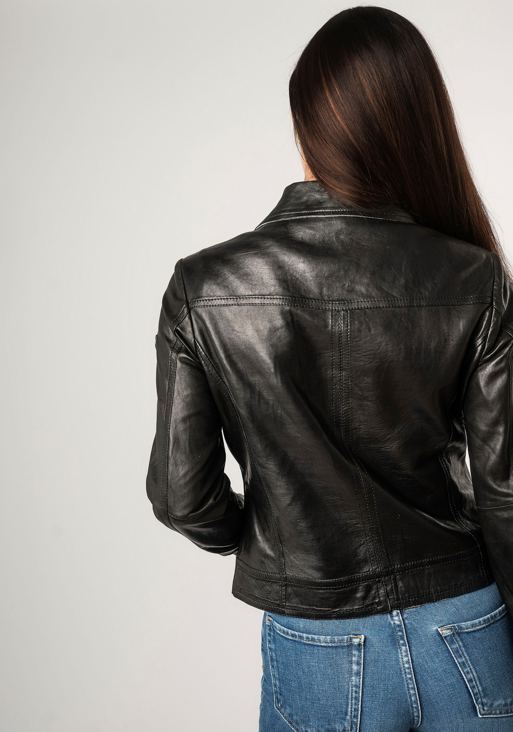 Mauritius Lederjacke »MWLusan« mit Umlegekragen
