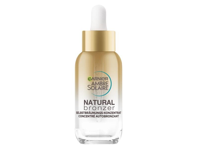 Garnier Ambre Solaire Selbstbräuner Self Tan Face Drops 30 Selbstbräunungs-Konzentrat versorgt die Haut mit Feuchtigkeit
