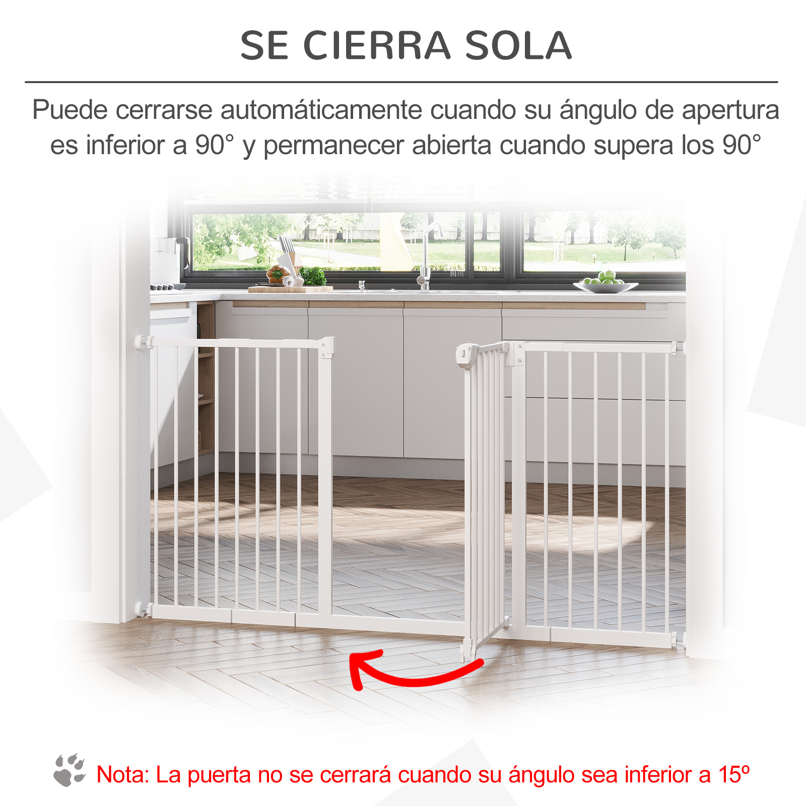 Barreira de segurança PawHut branca