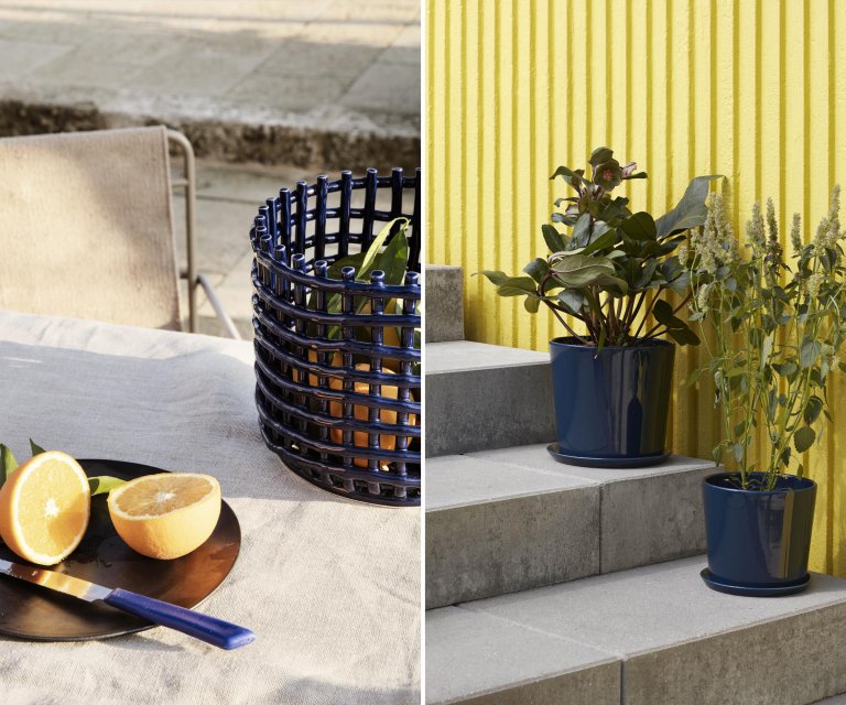 Ferm Living Ceramic basket opbergmand large Off-White