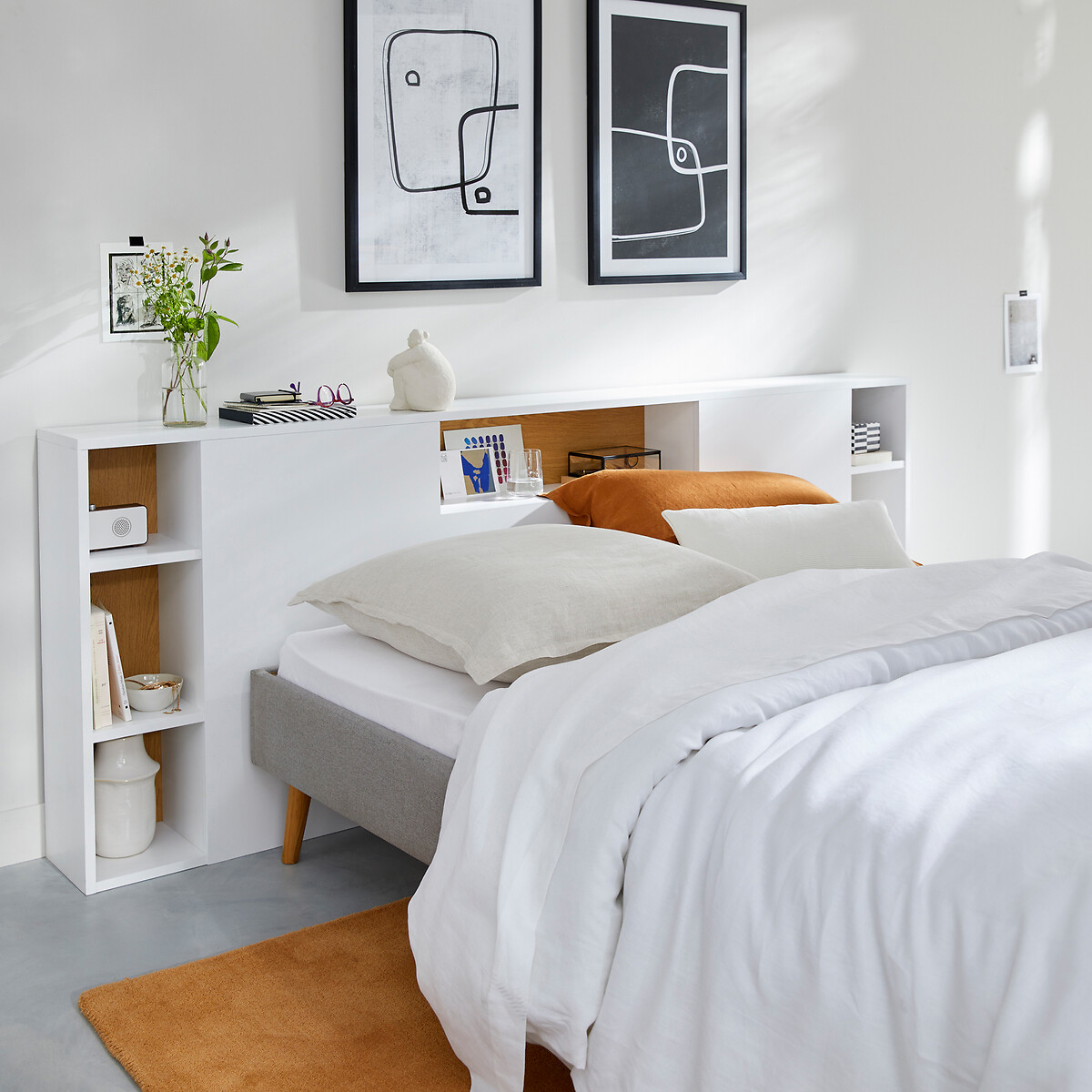 LA REDOUTE INTERIEURS<br>Cabeceira XL com arrumação, BIFACE