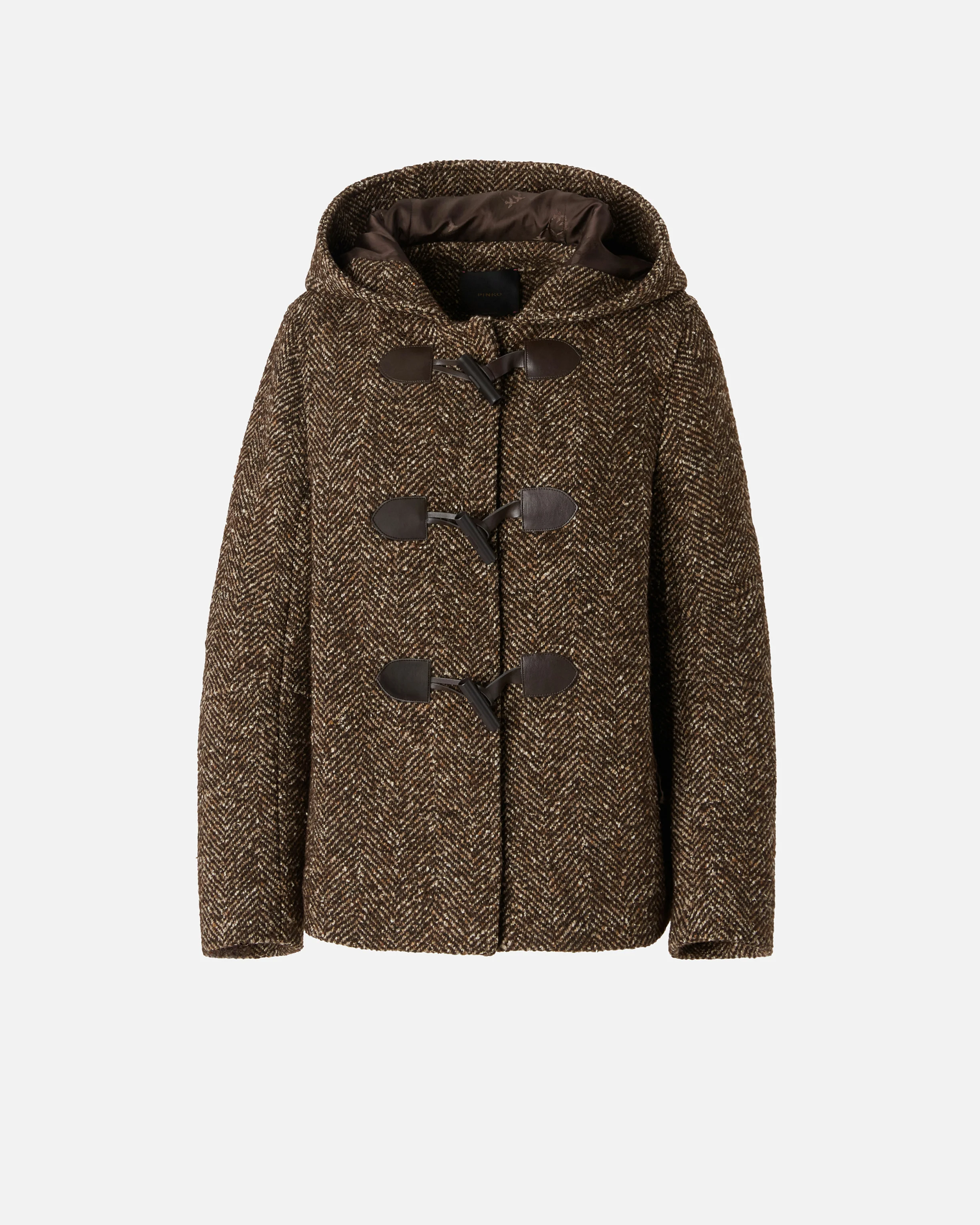 Manteau court à capuche esprit duffle-coat | Marron