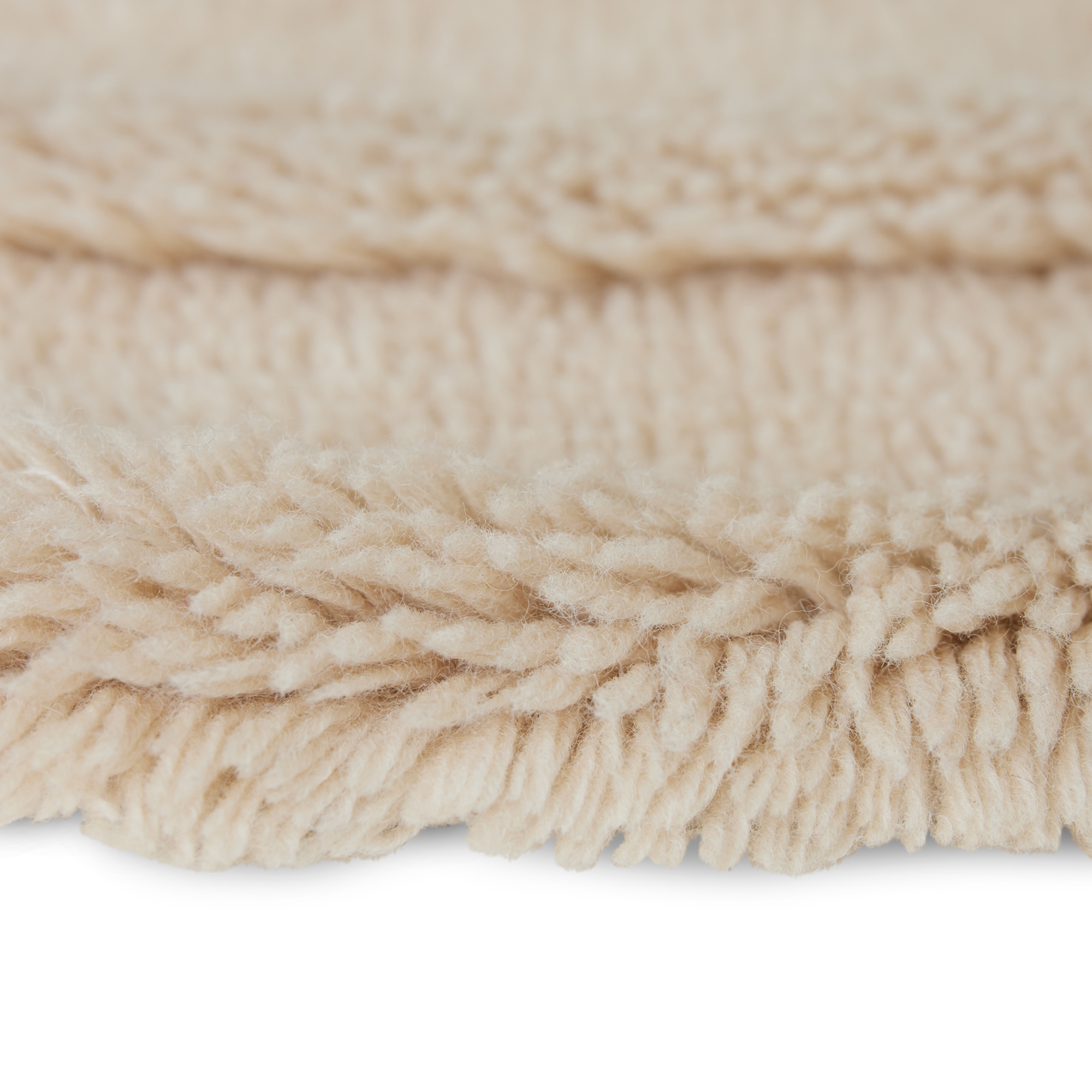 Vloerkleed Round Woolen Ø150 cm cream