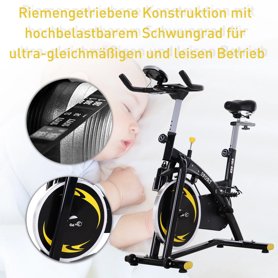 HOMCOM Fahrradtrainer mit stufenlosem Magnetwiderstand schwarz