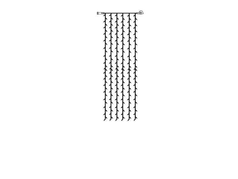Star Trading Lichtervorhang Erweiterungssystem 204 LED, 1 m Lichtervorhang Erweiterung zum Sytem LED 1 x 4 m