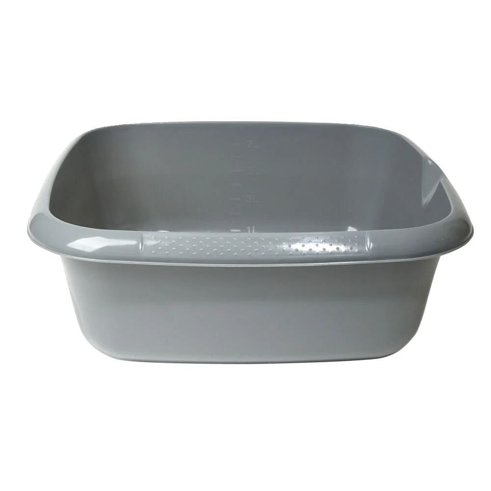 Bassine plastique grise ronde Ø33,5xH12,5cm