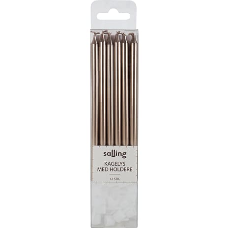 Salling kagelys H: 11,6 cm 12-pak - Rosegold