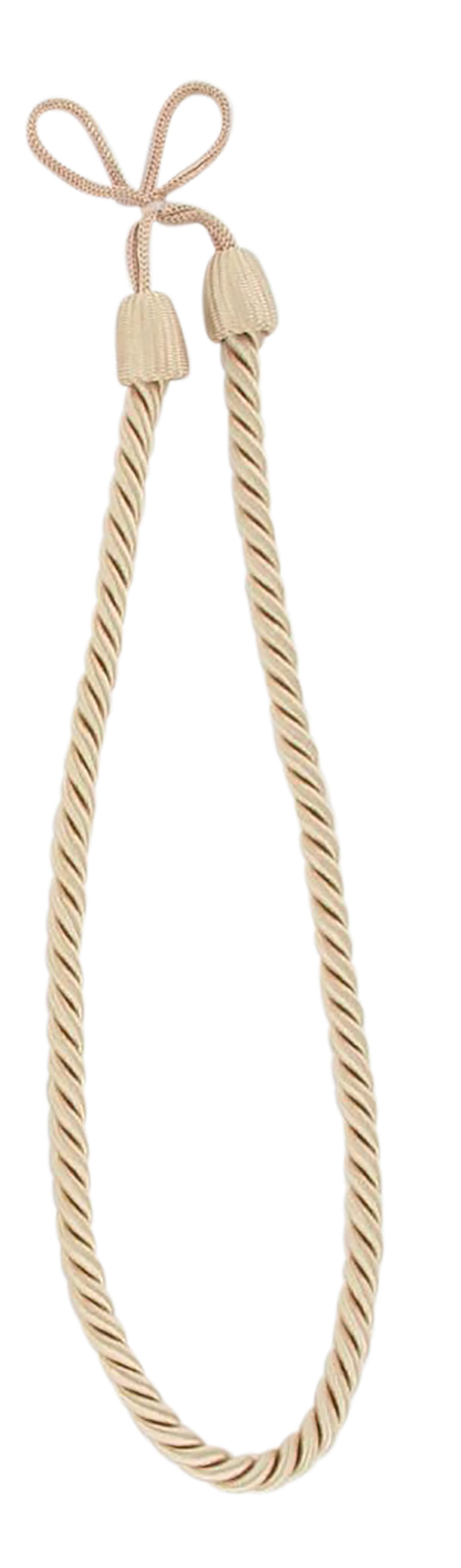 Embrasse corde coton tressé beige D 1.5x30cm