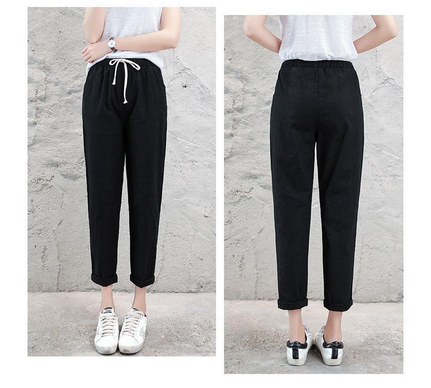 Meatacci - High Rise Plain Tapered Pants