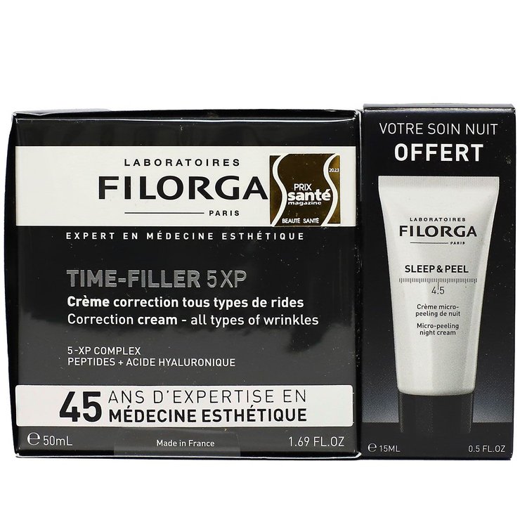 Duo Time-Filler 5XP crème + Sleep Peel crème offerte