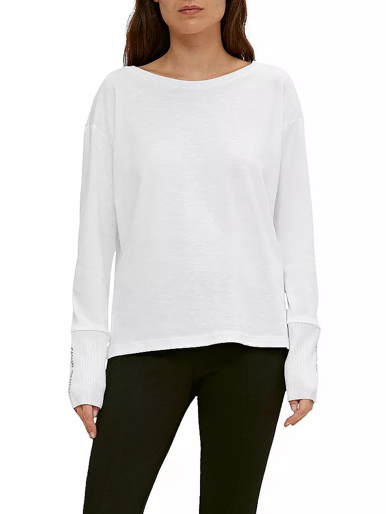 COMMA IDENTITY Langarmshirt weiss