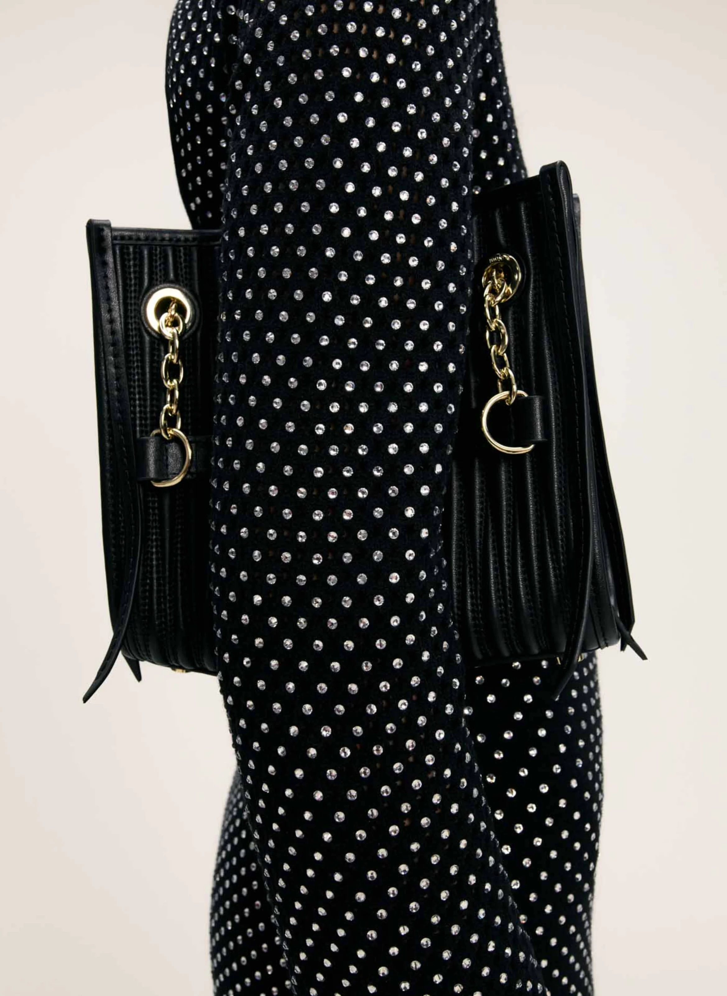 Robe longue col rond | Noir