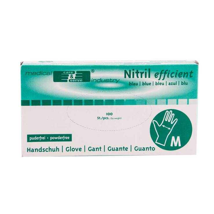 Handschuhe Nitril puderfrei unsteril Größe M blau, 100 St