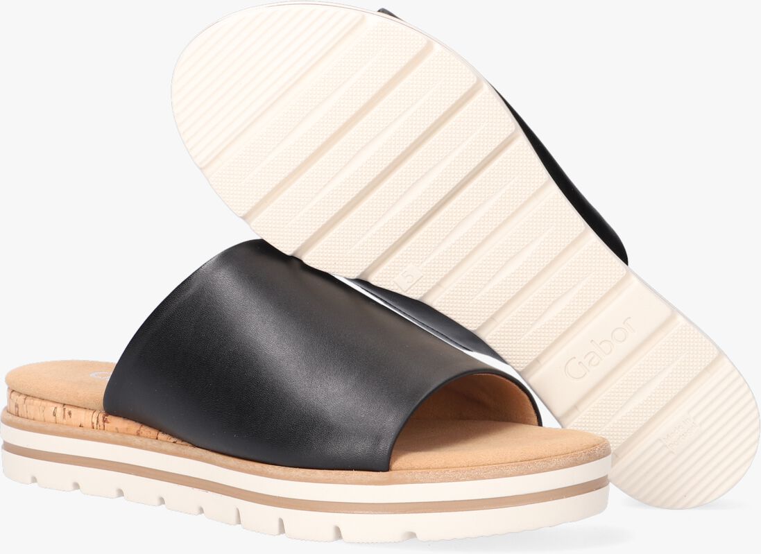 GABOR zwarte gabor slippers 770.1