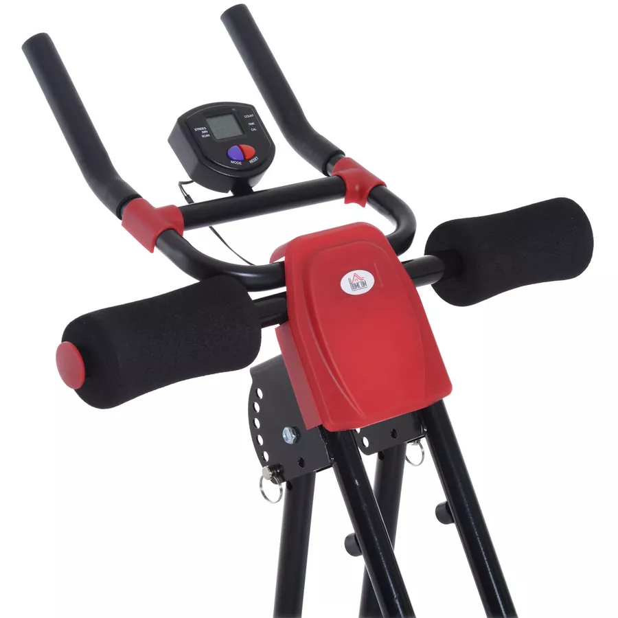 HOMCOM Bauchtrainer mit LED Display schwarz, rot
