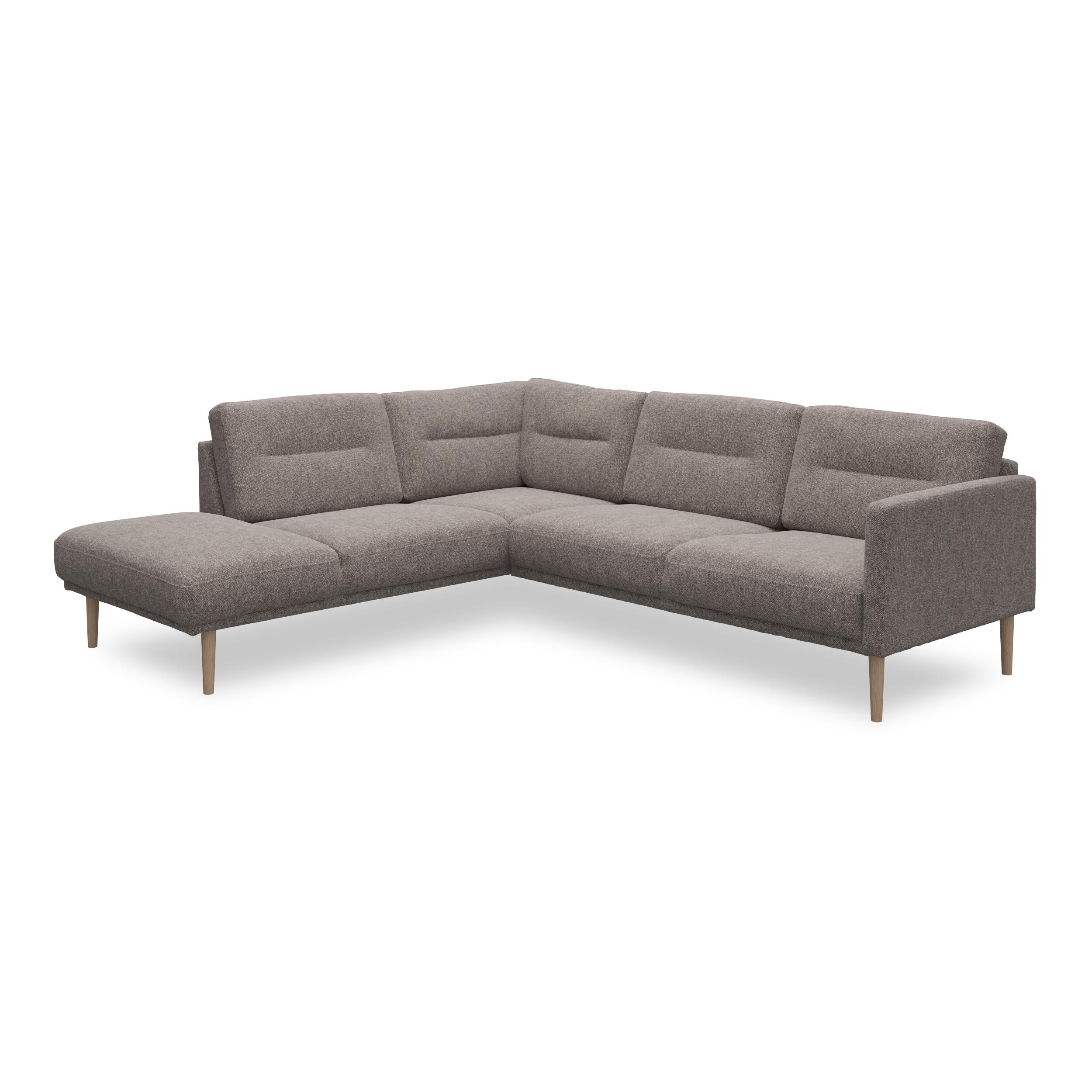 Larvik venstrevendt hjørnesofa med pufafslutning
