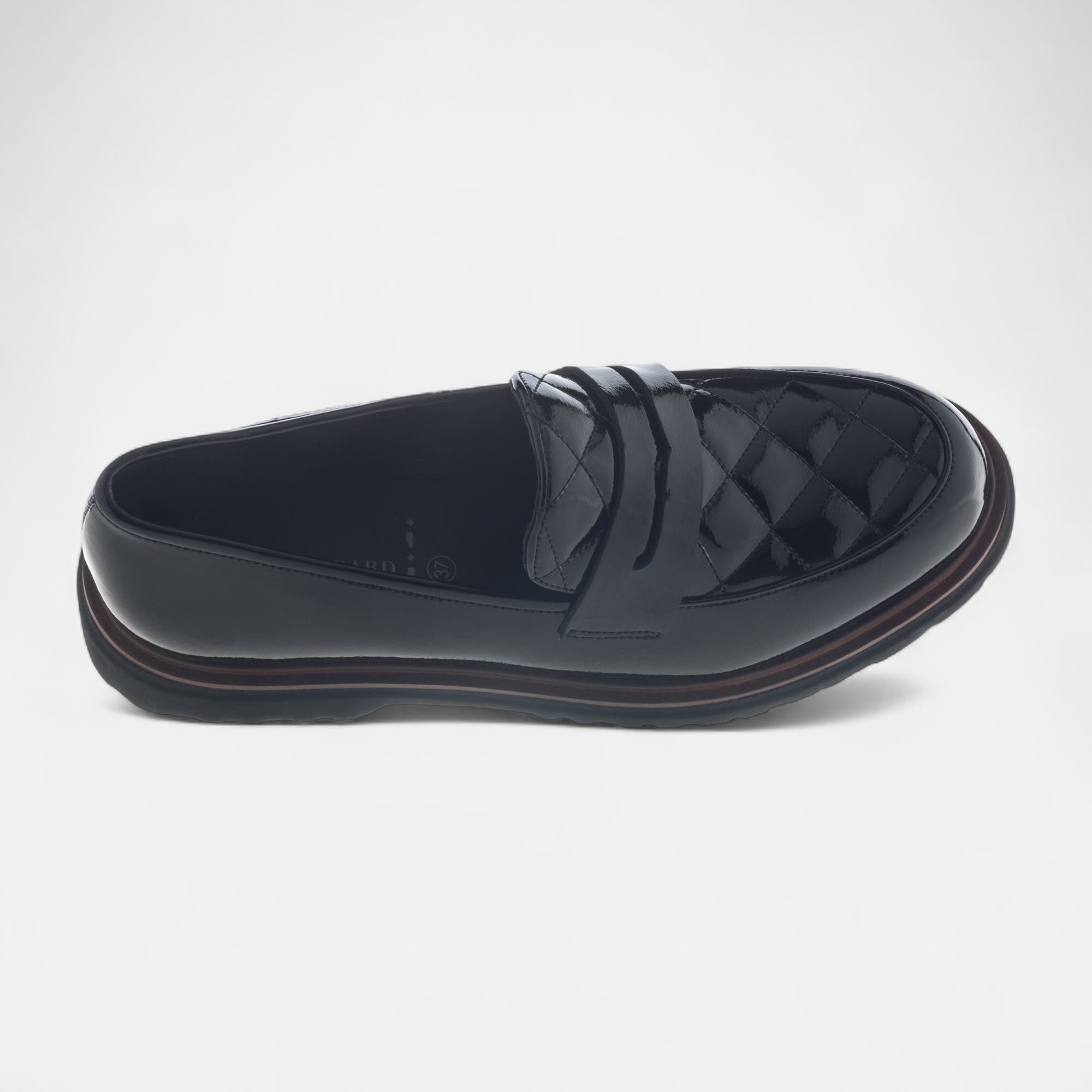 Mocassins Femme noir vernis