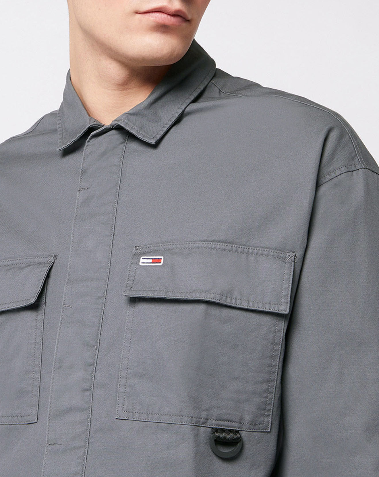 Tommy Jeans Surchemise droite Workwear grise