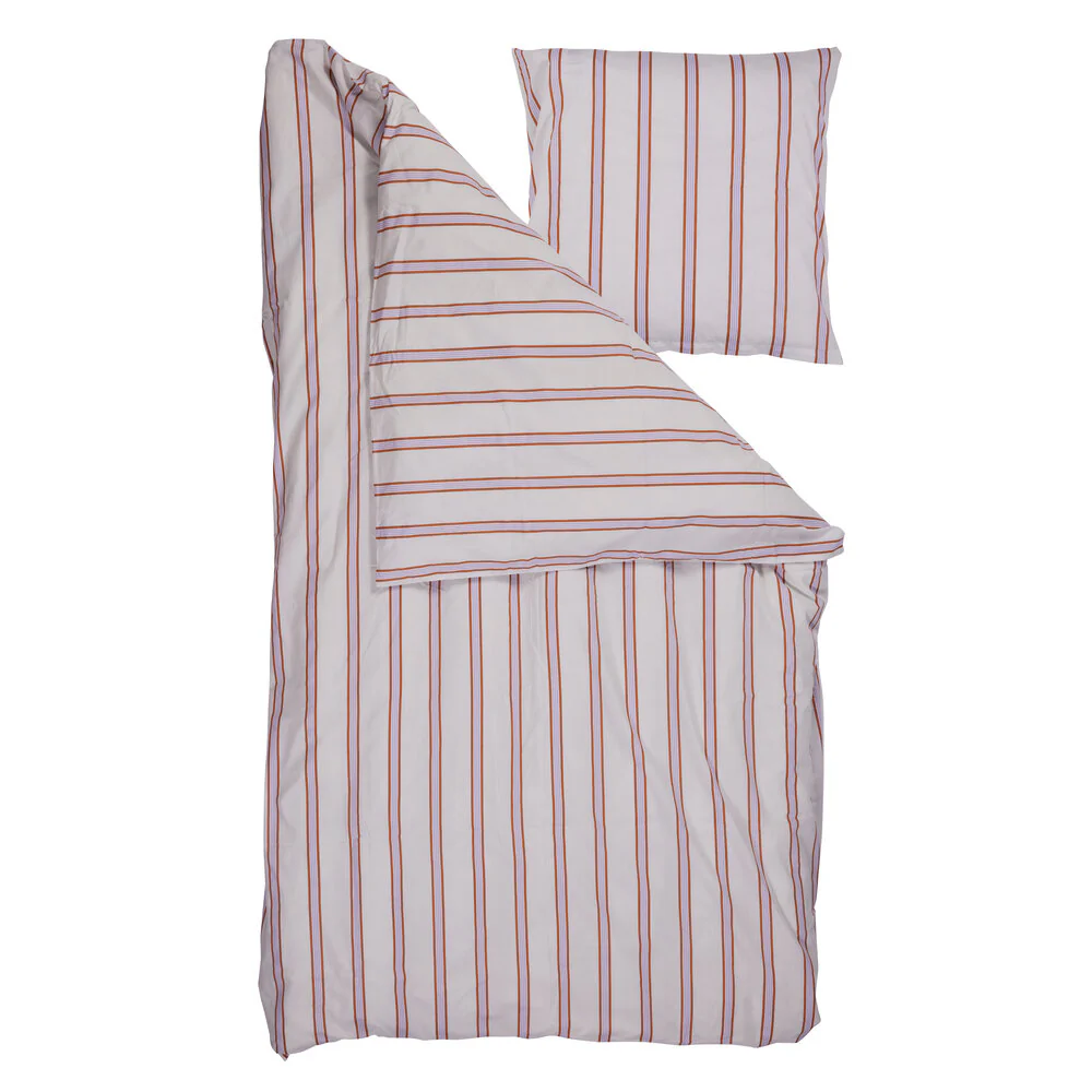 Bahne Interior  Pin Stripe sengetøj - lilla/amber