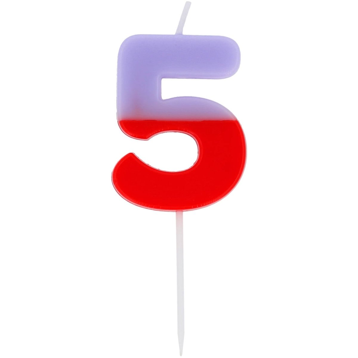 5 Jaar Kaars Paars Rood 9cm
