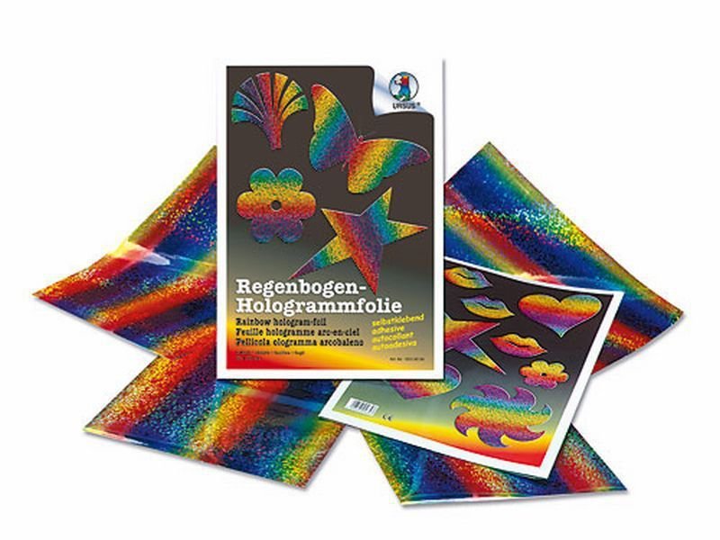 Bastelmappe Hologrammfolie, selbstklebend