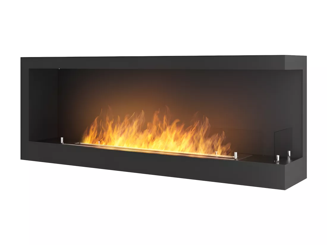 Corner 1200 Right Cheminée au bioéthanol encastrable SimpleFire avec verre