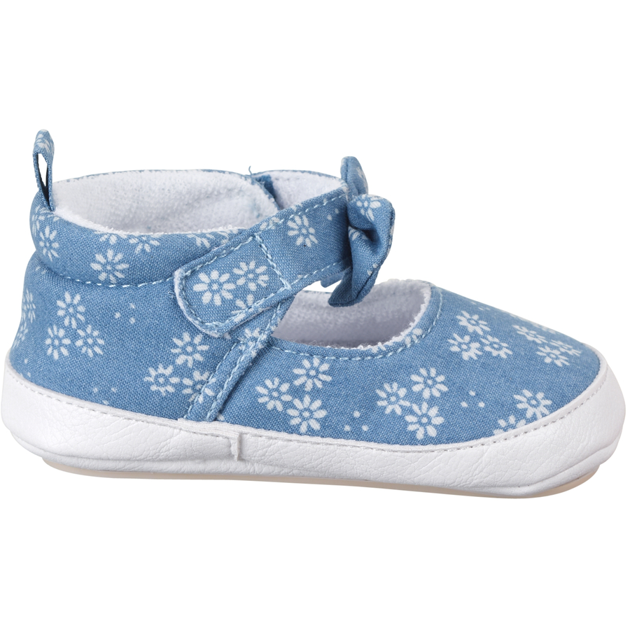 Sterntaler Babysandale Blumen mittelblau