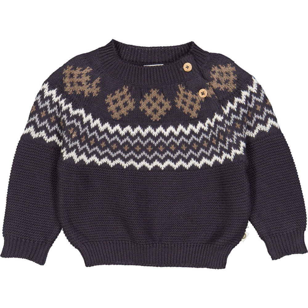 Køb Müsli Mystery Blue Strik Jacquard Sweater