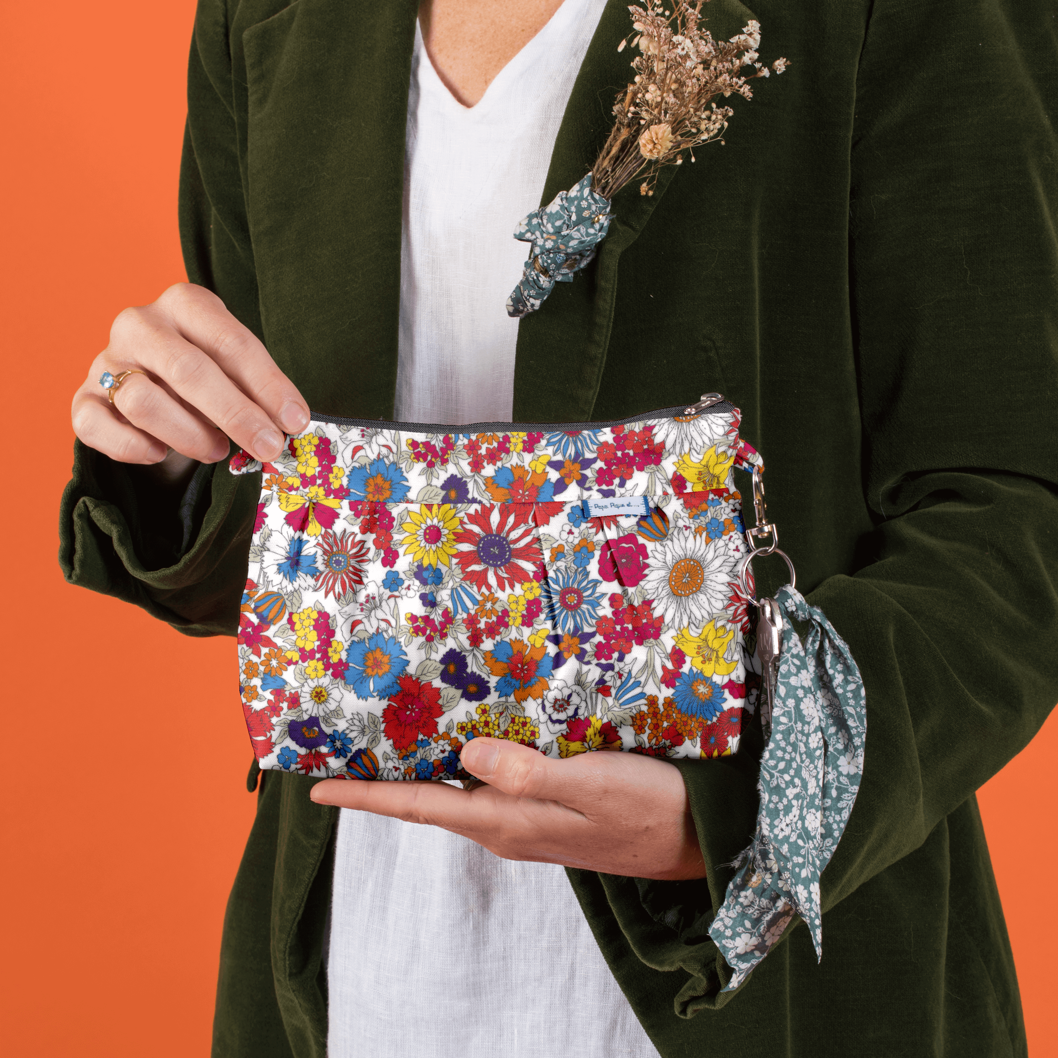 Pochette Plissée Tutti Fleuri