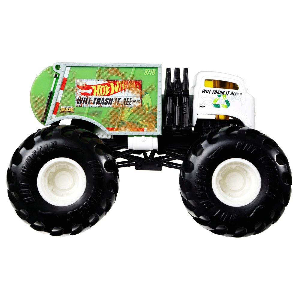 Hot Wheels Monster Trucks im Maßstab 1:24 – Will Trash It All Die-Cast Spielzeugfahrzeug
