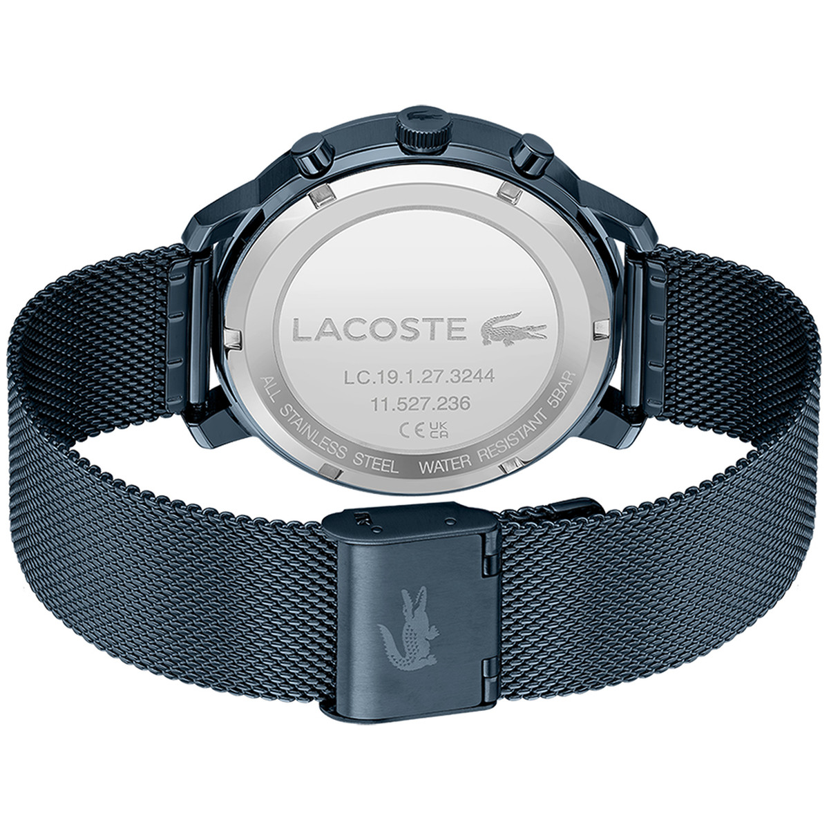 Montre Lacoste homme acier bleu maile milanaise