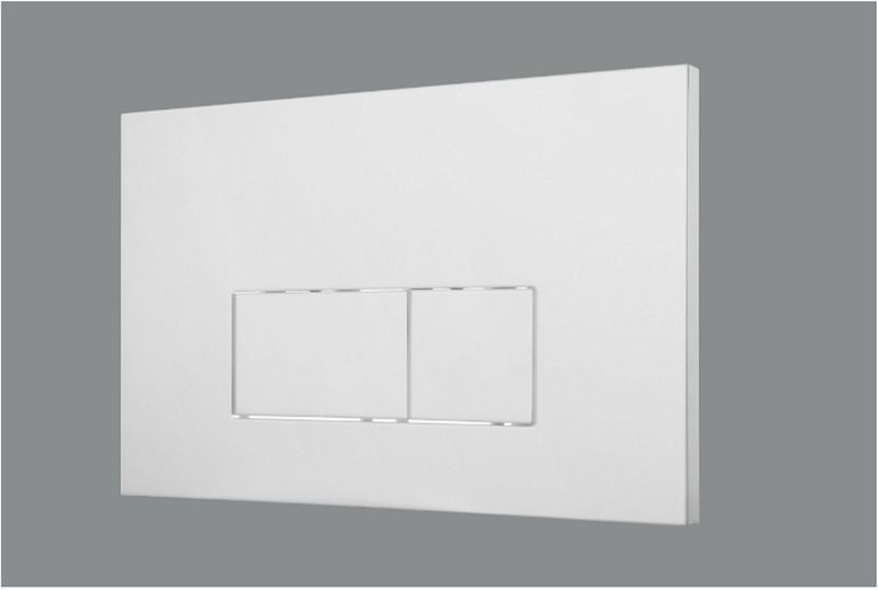 Qeramiq - Bedieningsplaat - Glans Wit - ABS - DualFlush