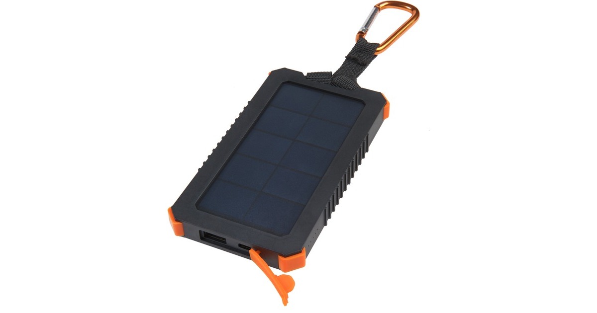 XtormXR103 - Xtreme Solar Powerbank 10.5W - 5.000 mAh  (Zwart/oranje, Waterproof IPX4)