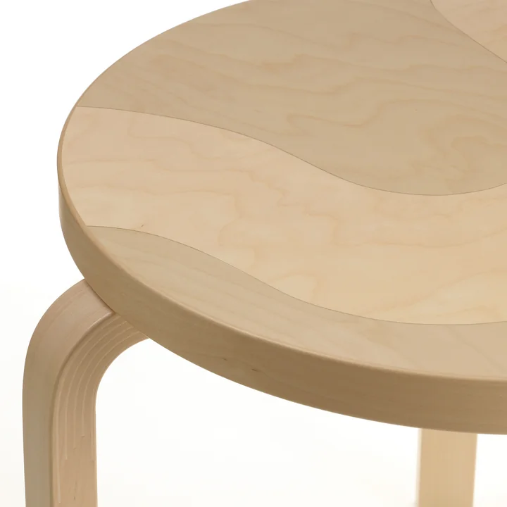 Artek x Marimekko - 90D Beistelltisch, Seireeni, Birke natur (Anniversary Edition)
