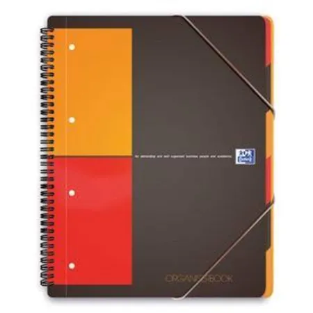 Oxford Collegeblock Organiserbook DIN A4+ kariert 80 g/qm Inh.90 Blatt, Optik Paper®
