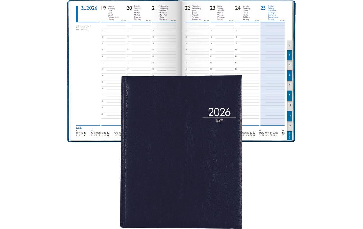 Wochenagenda Business Timer 14.8 x 20.8 cm, 2026, DunkelblauGeschäftsagenda
