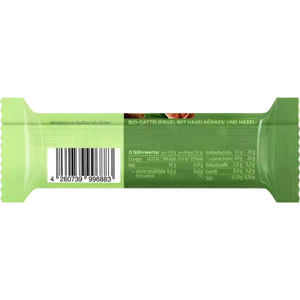 Bio Riegel Hazelnut Nut Butter Bar