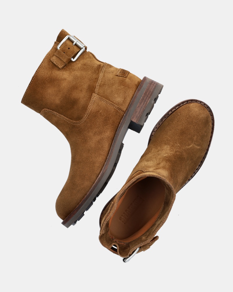 Shabbies Amsterdam Alyd Suede Rits- & gesloten boots  - cognac