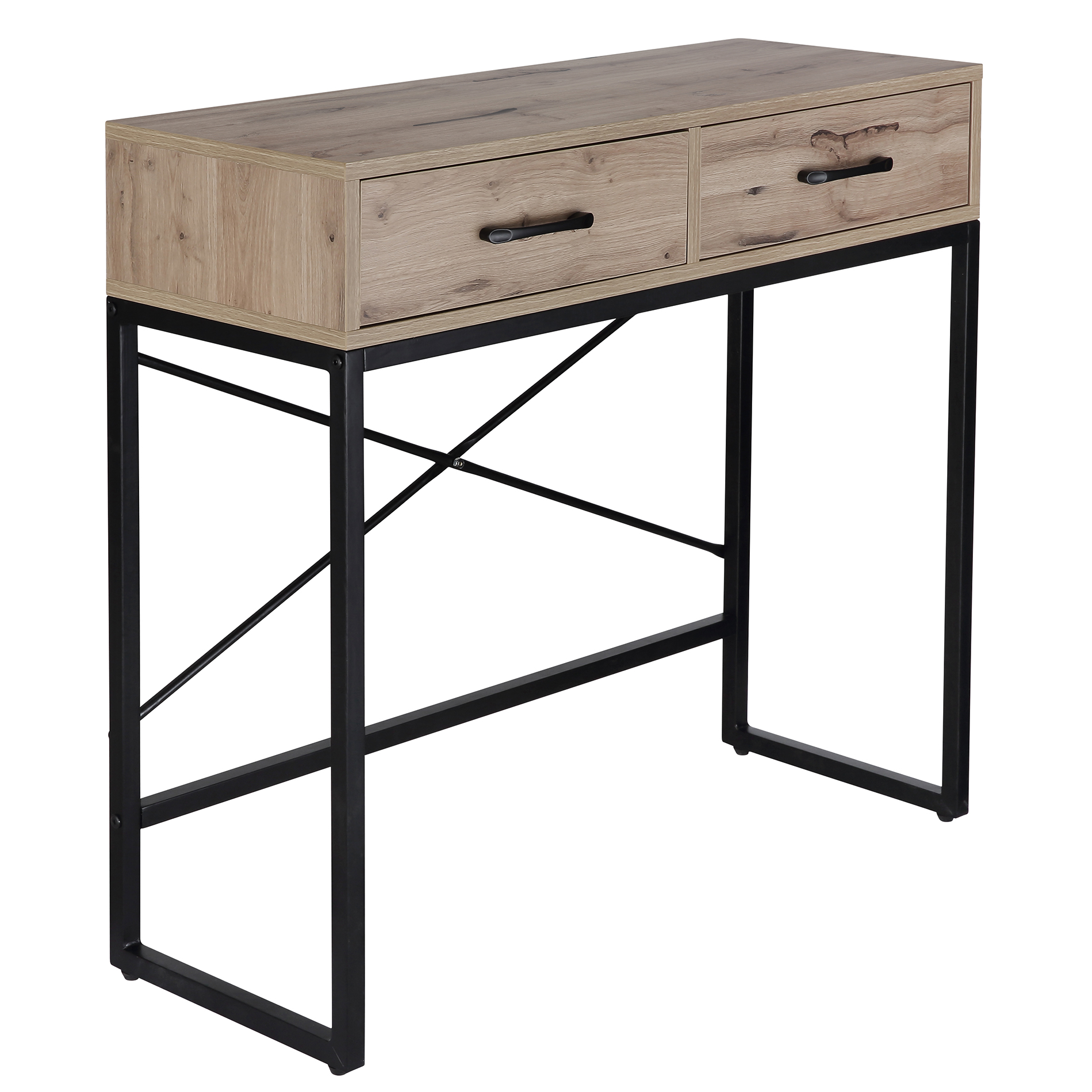 Konsolentisch - Artisan Eiche - schwarz - 80 cm