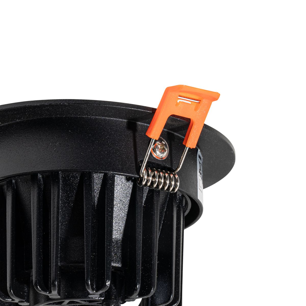 Set van 6 inbouwspots zwart 9,5cm incl. LED 1300 lm dimbaar IP65 - Gaius