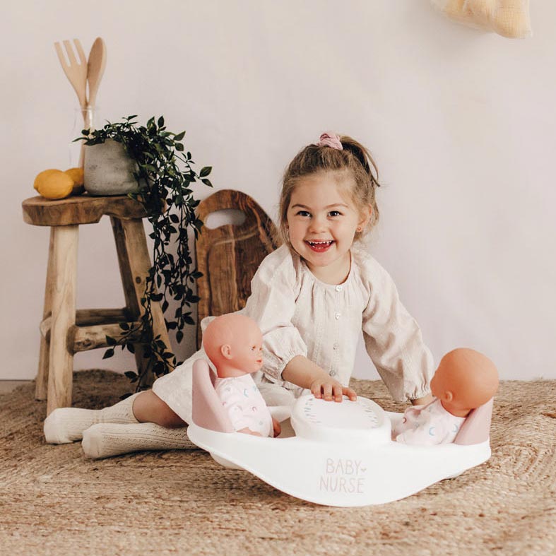 Smoby Baby Nurse Babystoel voor 2 Poppen